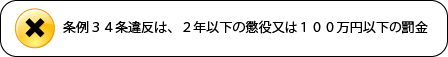 条例違反の罰則